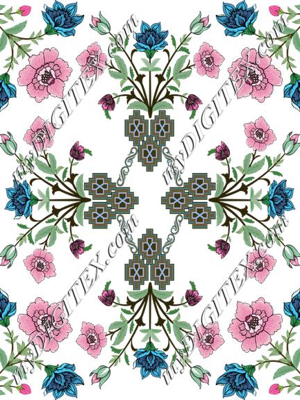 geometric floral pattern