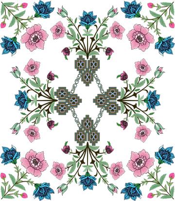 geometric floral pattern