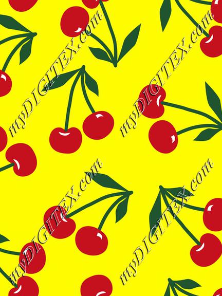 Cherries on yellow, Cherry fruit