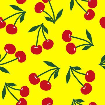 Cherries on yellow, Cherry fruit