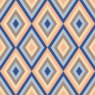 Abstract geometric pattern in Classic blue, beach color pallette