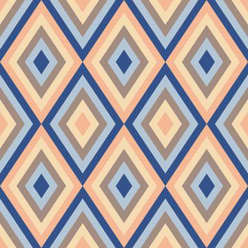 Abstract geometric pattern in Classic blue, beach color pallette