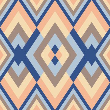 Abstract geometric pattern in Classic blue, beach color pallette