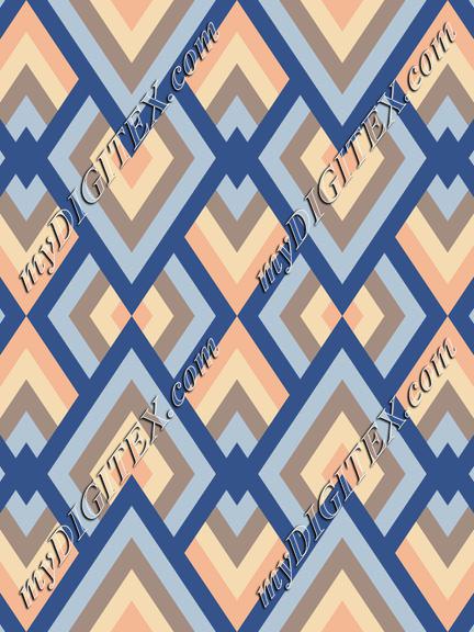 Abstract geometric pattern in Classic blue, beach color pallette