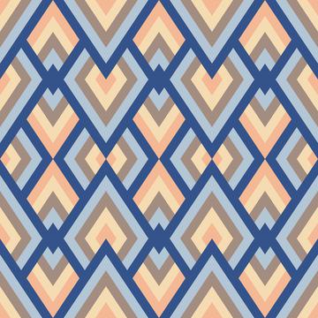 Abstract geometric pattern in Classic blue, beach color pallette