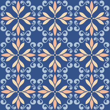Ceramic Tiles Classic Blue, Peach