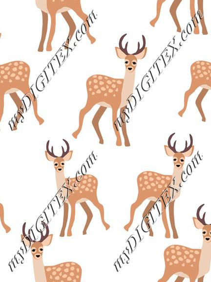 Deer on white