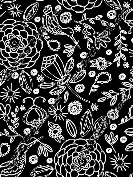 Color Birds and Blooms black and white-01