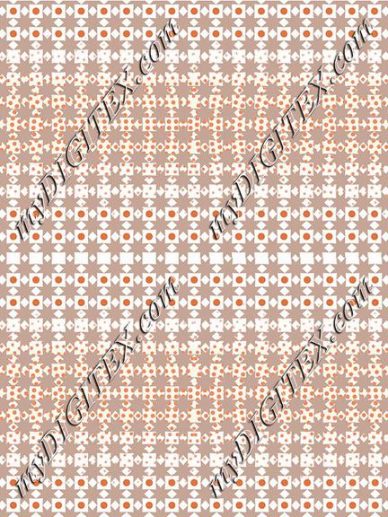 Geometric Orange Brown